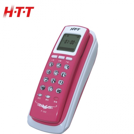 HTT 可壁掛有線電話機 F-202 （紅/藍色）