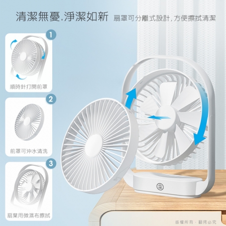 【好買點數放大】aibo USB接電款 6吋手提式大風量USB風扇（小夜燈）