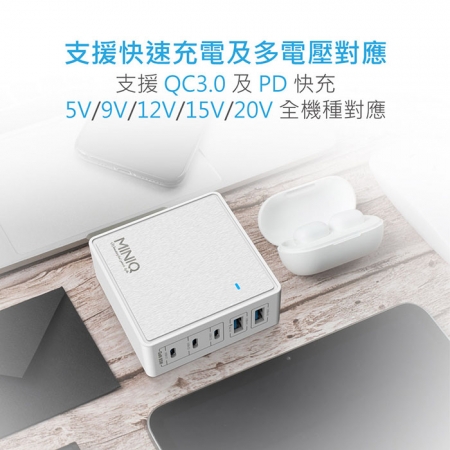 【好買點數放大】MINIQ GaN氮化鎵 95W 手機平板 智慧型快速充電器