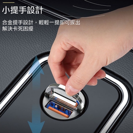 Wephone 極速45W雙孔PD＋QC 迷你拉環車充/車用充電器（Type-C/USB-A）