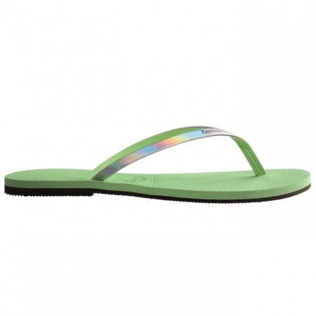 【哈瓦士havaianas】 巴西人字拖 女款 You metallic/果綠雷射銀帶