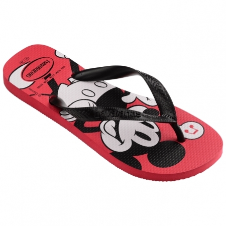 【哈瓦士havaianas】 巴西人字拖  男款 Top disney/音符米奇紅