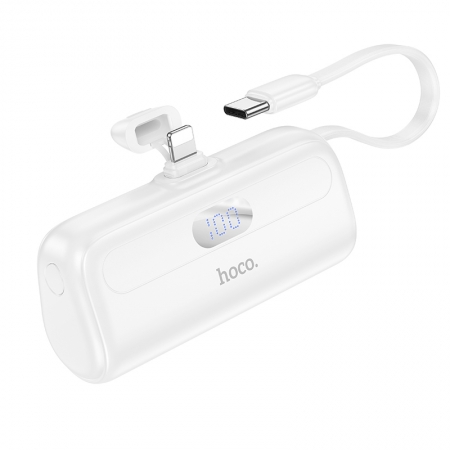 hoco. J116 Pro 口袋充帶線行動電源 （5000mAh） 白色