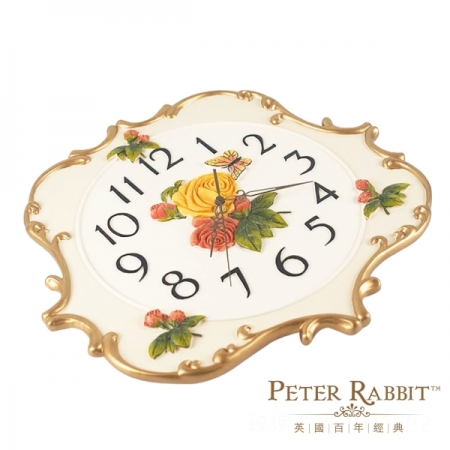 【PETER RABBIT 比得兔】玫瑰壁鐘