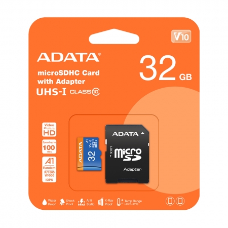 ADATA 威剛 Premier 32G microSD A1 UHS-I C10 U1 記憶卡 附轉卡（ADC10-32G）