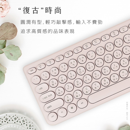 aibo 復古圓點 2.4G無線鍵盤滑鼠組