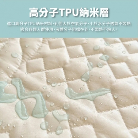 【DaoDi】冰絲防水保潔墊 乳膠涼蓆含枕套組（尺寸單人/ 雙人 /雙人加大 均一價）