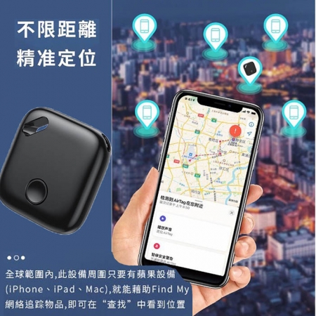 【Songwin】GT-100超薄迷你定位器 MFi認證 蘋果專用（寵物定位器/蘋果尋找追蹤器/追蹤器/防丟器）