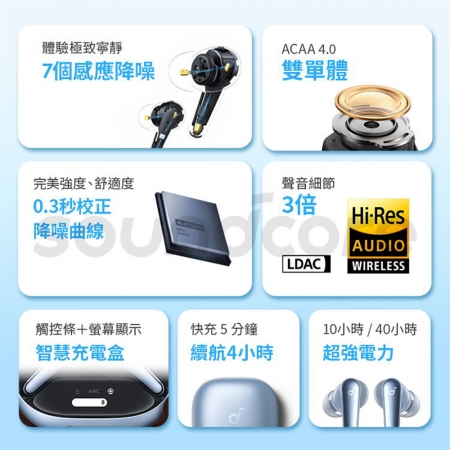 【Soundcore】Liberty 4 Pro 降噪真無線藍牙耳機 A3954