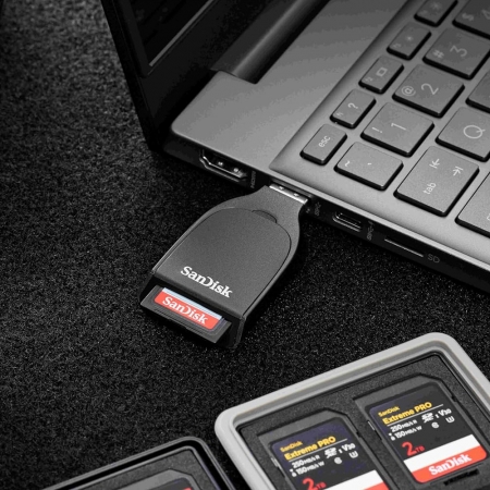 SanDisk QuickFlow SD USB-A 讀卡機 UHS-I 相機大卡SDHC SDXC適用 （SD-CR731）