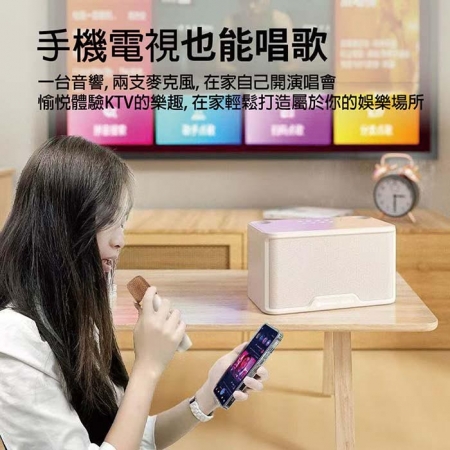 KooPin 雙人對唱行動KTV/藍牙喇叭無線麥克風組（附贈收納提袋）