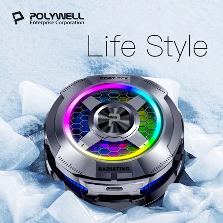 POLYWELL 磁吸手機散熱器 快速降溫 TEC半導體致冷晶片 USB-C供電 適用MagSafe 寶利威爾 台灣現貨