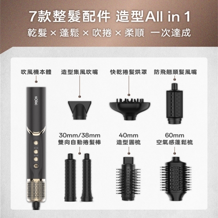 Solac SR-1000G SO-WRAP 專業造型吹風機 （附七款整髮配件）