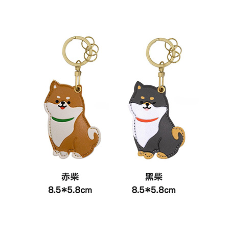柴犬大學 柴犬皮革磁扣卡套鑰匙圈 皮革卡套 柴柴 柴犬禮物 柴犬周邊 交換禮物