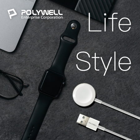 POLYWELL USB磁吸充電線 充電座 2米 適用Apple Watch iWatch 寶利威爾 台灣現貨