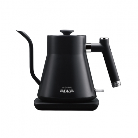 【AIWA 愛華】0.8L 鵝頸手沖電茶壼 AA-K21G 黑色/白色