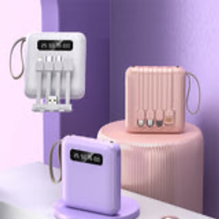 便攜行動電源 20000mah 自帶線 升級可拆式 戴掛繩 行充 移動電源 手電筒 客製化