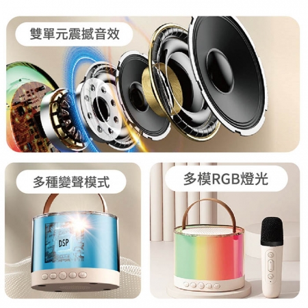 Songwin 雙人對唱行動KTV/可攜式 藍牙喇叭無線麥克風組（KL-2000）