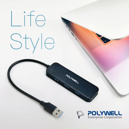 POLYWELL USB3.0 擴充埠 4埠 4 Port HUB 5Gbps 寶利威爾 台灣現貨