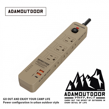 ADAMOUTDOOR｜ 家用款4開6插30WPD 延長線1.8M