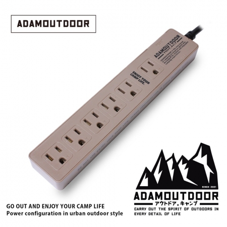ADAMOUTDOOR｜家用款1切6 延長線1.8M （ ADPW-W31618 ） 