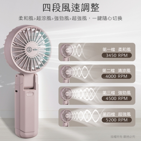 【好買點數放大】aibo 雙扇葉 折疊/頸掛/手持風扇（附可調掛繩）