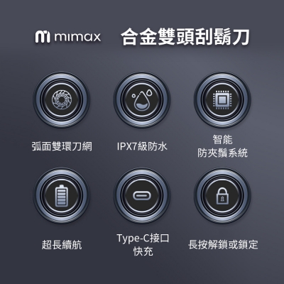 米覓 mimax 合金雙頭刮鬍刀 LC-320
