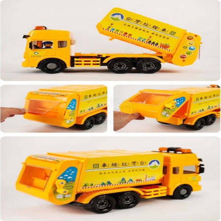  ST台灣配音大型黃色環保垃圾車（台灣垃圾車音樂）（品質佳超會跑）