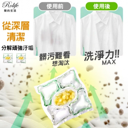 RoLife 簡約生活 五合一山茶花香洗衣球（50顆/袋）-2袋組