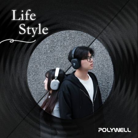 POLYWELL 全罩式藍牙耳機TM-087  超長續航耳罩耳機 高音質 內建麥克風 Type-C充電 可折疊 寶利威爾 台灣現貨