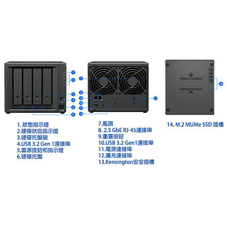 Synology 群暉 DS925＋ /DS925 PLUS （4層） NAS 網路儲存伺服器