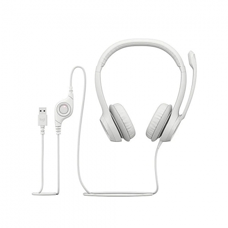 Logitech 羅技 H390 有線耳機麥克風  珍珠白（LOGI-H390W）