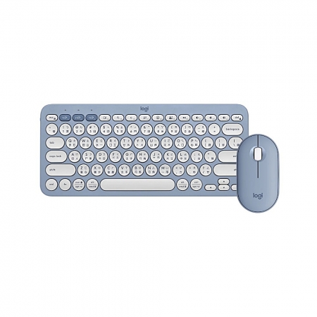 Logitech 羅技 Pebble 2 Combo 無線藍牙鍵盤滑鼠組 天空藍（LOGI-P2CBB）
