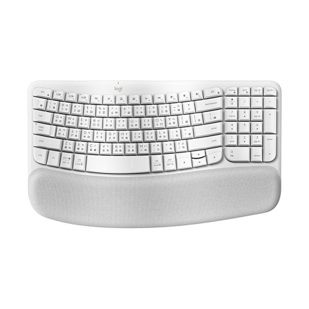 Logitech 羅技 Wave KEYS 人體工學鍵盤 珍珠白（LOGI-WKKBW）