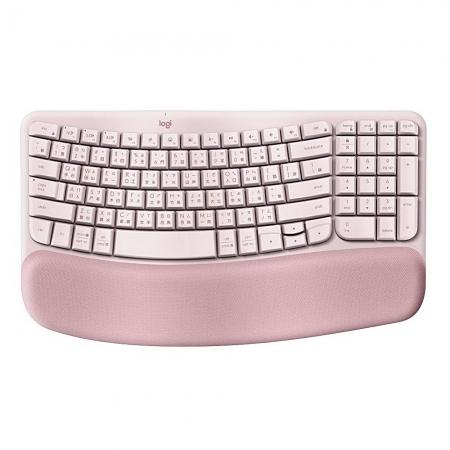 Logitech 羅技 Wave KEYS 人體工學鍵盤 玫瑰粉（LOGI-WKKBP）