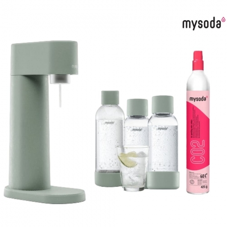 【mysoda】WOODY木質氣泡水機（四色）WD002 贈0.5L專用水瓶 2入組
