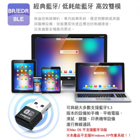 EDIMAX 訊舟 7611UXB Wi-Fi6＋藍牙5.3 二合一USB無線網路卡