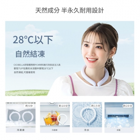 【CICIBELLA冰涼頸圈】美型涼感頸圈