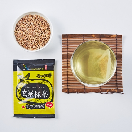 新鳳鳴 磨的冷泡茶-玄米抹茶 盒裝 日式煎茶綠茶＋大顆玄米粒 抹茶粉 冷泡無糖最好喝 