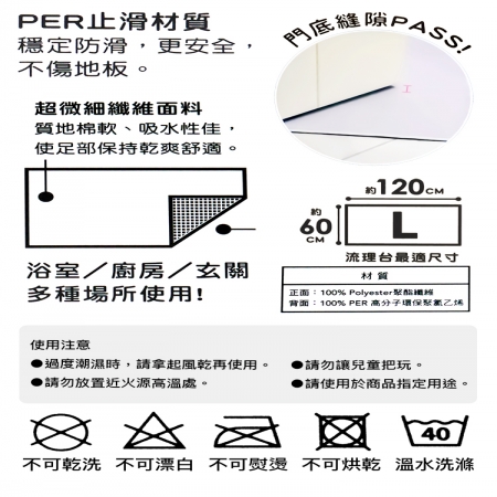吸水止滑輕地墊-大-60x120cm-2入組