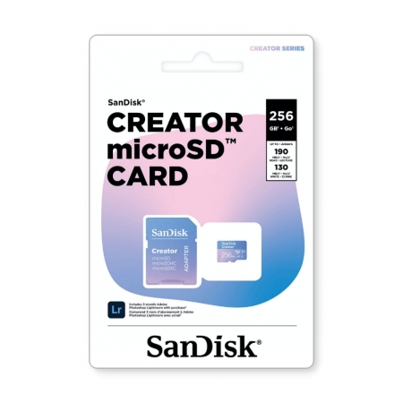 SanDisk Creator 256G microSD 記憶卡 A2 V30 終身保固（SD-SQXAV-MS-256G）