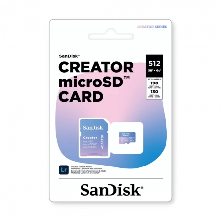 SanDisk Creator 512G microSD 記憶卡 A2 V30 終身保固（SD-SQXAV-MS-512G）