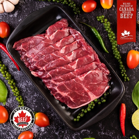 【好神】加拿大楓葉霜脂板腱牛肉片2kg組（200g/盒）｜火鍋燒烤都好吃