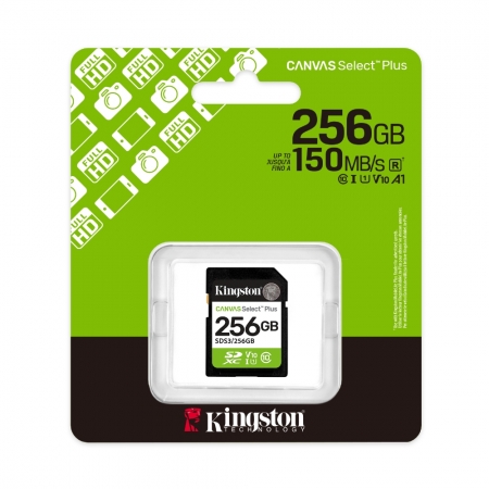 金士頓 256G Canvas Select Plus SDXC 相機記憶卡 UHS-I C10 公司貨（KT-SDCS3-256G）