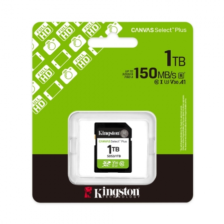 金士頓 1TB Canvas Select Plus SDXC 相機記憶卡 UHS-I C10 公司貨（KT-SDCS3-1TB）