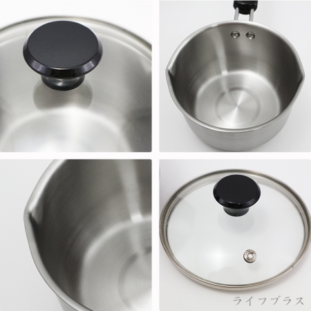 原味304不鏽鋼小牛奶鍋-15cm-附蓋-1組