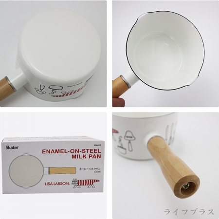 日本進口Skater小貓IH琺瑯牛奶鍋-13cm-1組