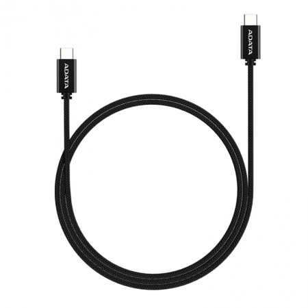 ADATA 威剛 USB-C to USB-C 2M 充電線 傳輸線 支援PD/QC快充 黑色（AD-C2C-2M-K）