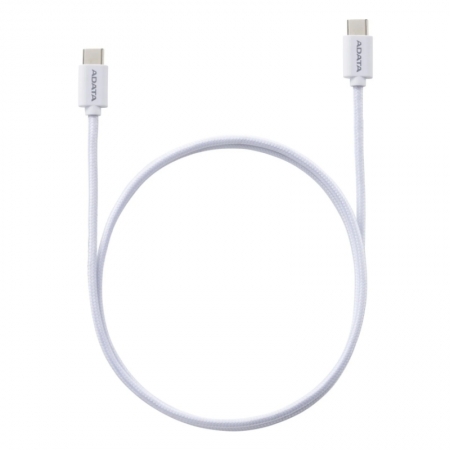 ADATA 威剛 USB-C to USB-C 2M 充電線 傳輸線 支援PD/QC快充 白色（AD-C2C-2M-W）