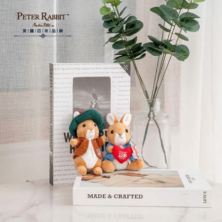 618年中狂歡慶~【PETER RABBIT 比得兔】絨毛娃娃鑰匙扣悠遊卡 2款（比得兔/班傑明）